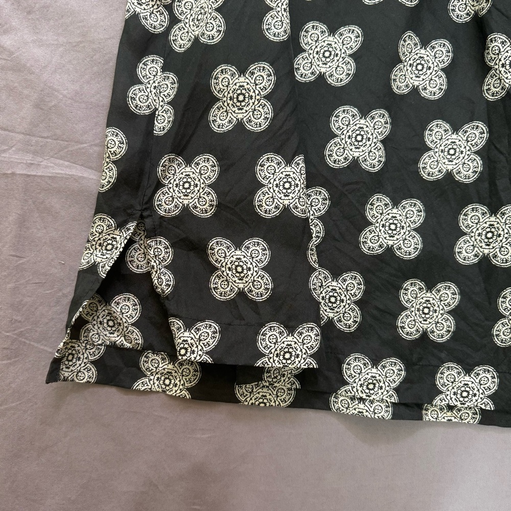 Madewell top women 2 100% silk ornamental clover pattern spaghetti strap tank - Picture 3 of 8
